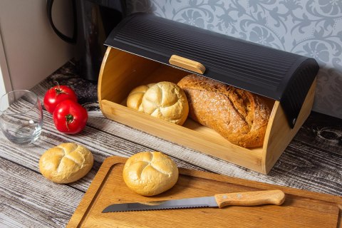CHLEBAK BAMBUSOWY Z NOŻEM DO PIECZYWA 2688 CHLEBAK BAMBUSOWY Z NOŻEM DO PIECZYWA 2688