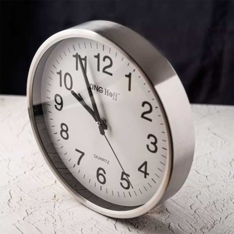 ZEGAR ŚCIENNY STALOWY 30cm MECHANIZM PŁYNĄCY KH-5025 ZEGAR ŚCIENNY STALOWY 30cm MECHANIZM PŁYNĄCY KH-5025