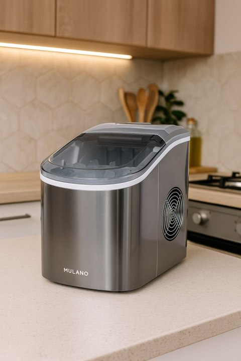 Kostkarka do lodu 2,2L 10-15kg/24h szara przenośna 2 rozmiary kostek