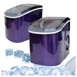Kostkarka do lodu 2,2L 15kg/24h fioletowa przenośna 2 rozmiary kostek