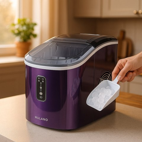 Kostkarka do lodu 2,2L 15kg/24h fioletowa przenośna 2 rozmiary kostek