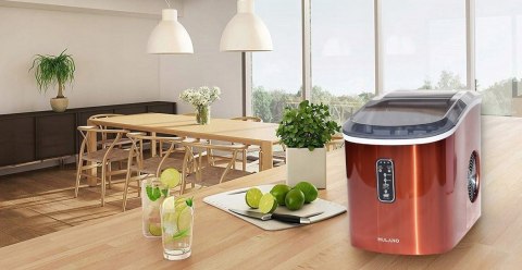 Kostkarka do lodu 2,2L 15kg/24h pomarańczowa kompaktowa 2 rozmiary kostek