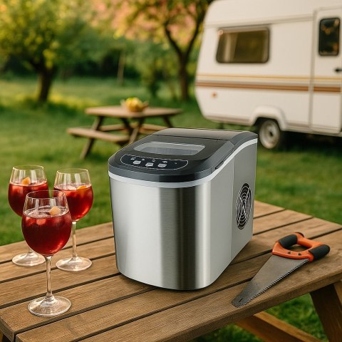 Kostkarka do lodu INOX 2,2L 12kg/24h kompaktowa 2 rozmiary kostek