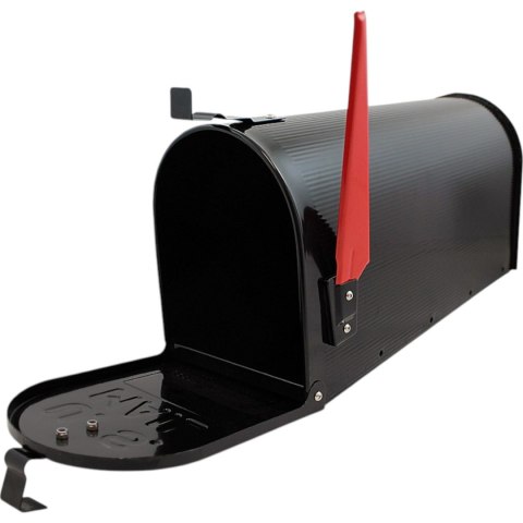 Skrzynka na listy amerykańska USA MAIL ze słupkiem (czarny)