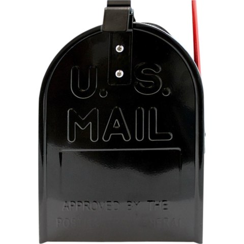 Skrzynka na listy amerykańska USA MAIL ze słupkiem (czarny)