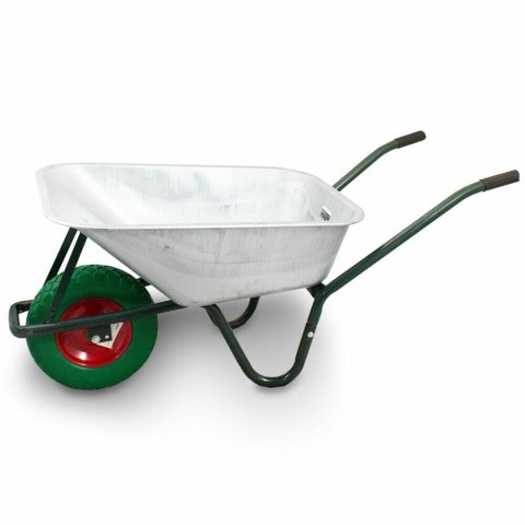 Taczka budowlana 100l 250kg z kołem pu 40cm stalowa misa lekka